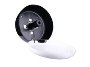 DISPENSER PAPELEIRA PARA PEPEL HIGIÊNICO ROLÃO REDONDO PRETO E BRANCO PA100 - 24275