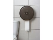 DISPENSER PAPELEIRA PARA PEPEL HIGIÊNICO ROLÃO REDONDO PRETO/TRANSPARENTE - 24291