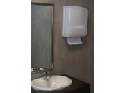 DISPENSER PAPELEIRA PARA PEPEL TOALHA INTERFOLHADO QUADRADO BRANCO/TRANSPARENTE - 24292