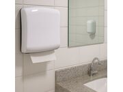 DISPENSER PAPELEIRA PARA PEPEL TOALHA INTERFOLHADO QUADRADO PRETO E BRANCO - 24293