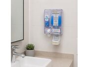 DISPENSER PROFISSIONAL 3 EM 1 PARA FIO DENTAL E ENXAGUANTE BUCAL BOBSON EVOLUTION TRANSPARENTE - 24362